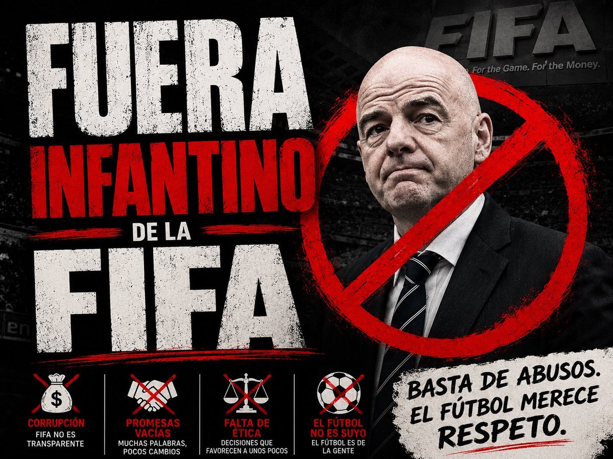 cuartoderaulito's tweet photo. @joserra_espn FUERA INFANTINO DEL FUTBOL https://t.co/yqvrEhe1Sy