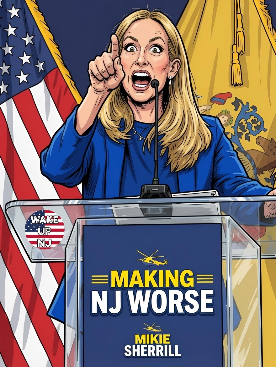 wakeupnj's tweet photo. Mikie Sherill - Making NJ Worse https://t.co/EerFhnxkJe