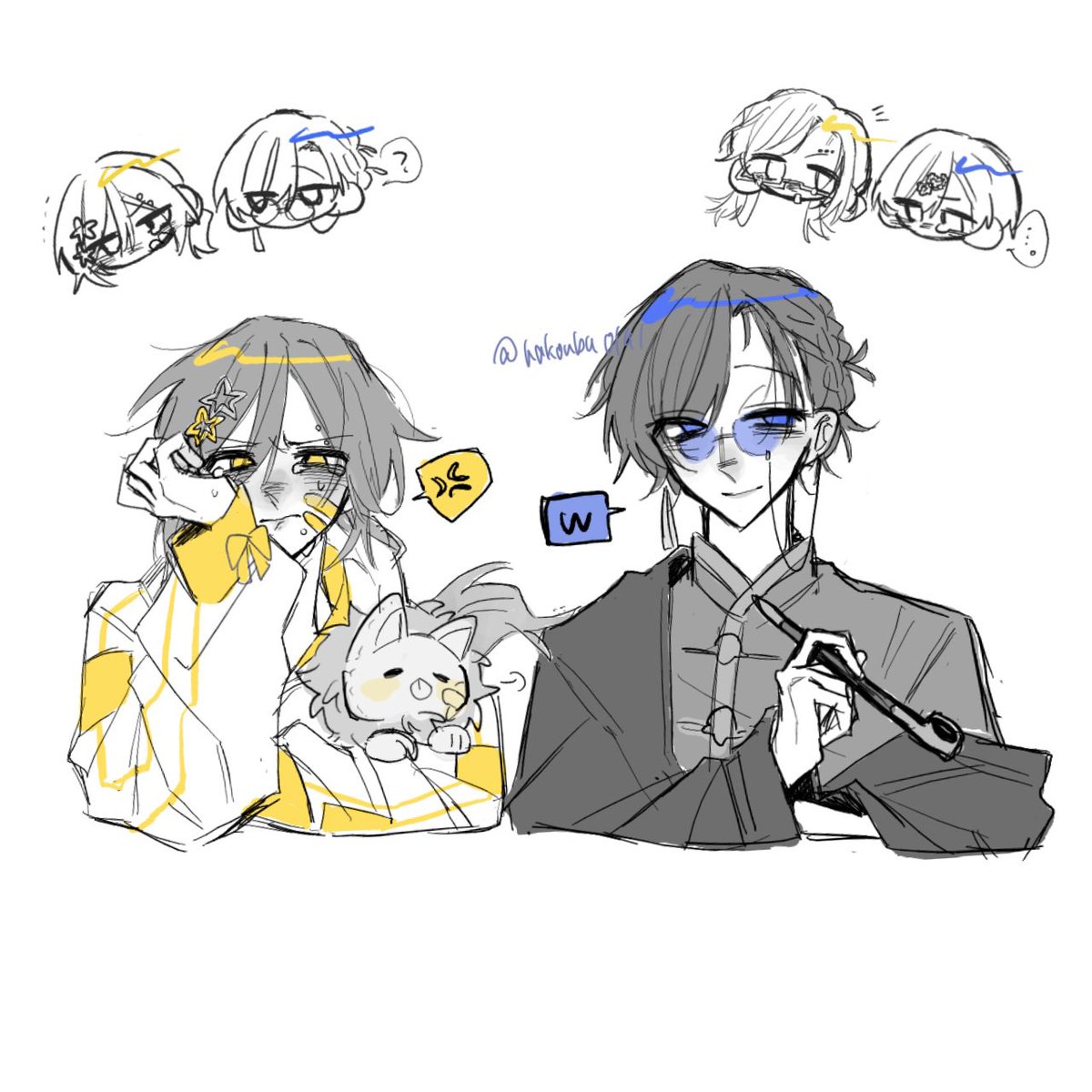 hakonbu0141's tweet photo. 💙愛たりちゃんと零番街ｻﾝです💛

🎲#いれいすあーと
🥂#いふ民の乾杯挨拶
🦁#悠すけっち https://t.co/034ihHBVdH