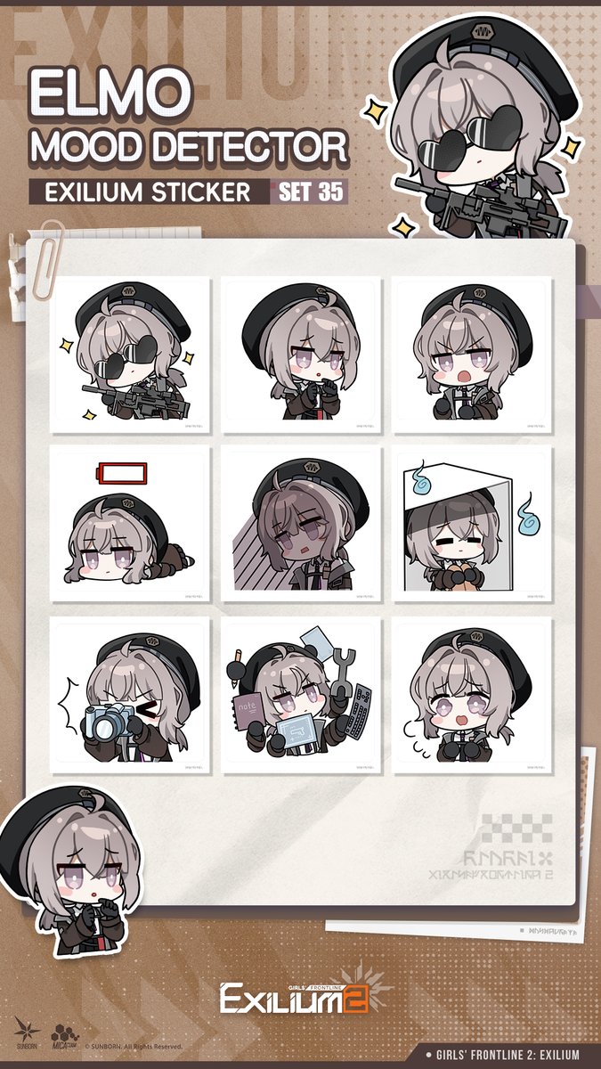 GFL2EXILIUM_EN's tweet photo. Exilium Sticker Set 35 [Elmo Mood Detector]

Feel free to save and use the stickers as you like~
Sticker Download>>
https://t.co/gzSBj898xo

>> Download on mobile and PC: https://t.co/SiNltiPpgV
#GirlsFrontline2Exilium #gfl2exilium https://t.co/bce63HiJs1