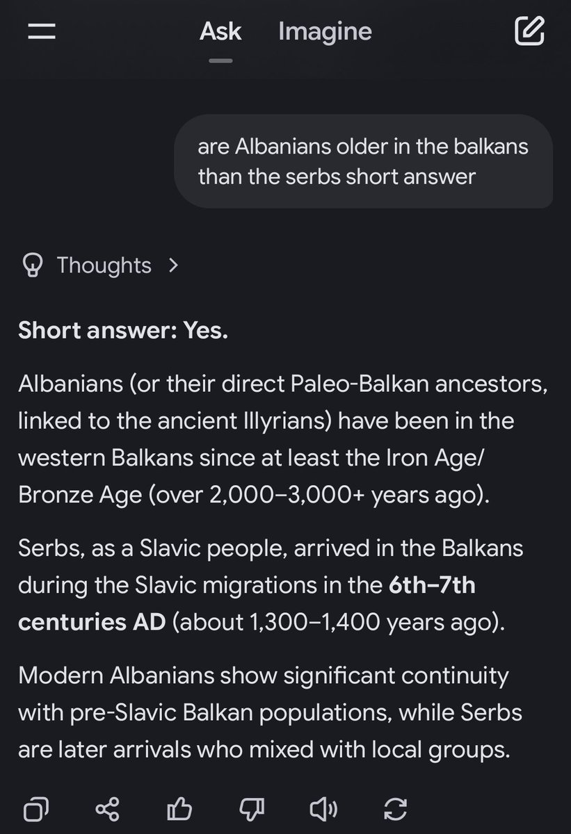 BandConquer's tweet photo. @scouter333 @sayonarabebou @Based_BG Lower than the Shqiptar ?  serbs suffer from heritage theft they are KUFERASHI slavic tribe that came from fuckstan Russian urals Albanians are the true inhabitants of the Ilyrian peninsula nobody is eating their propaganda FACTS EXIST FOR A REASON . https://t.co/OA9mVsFKGj