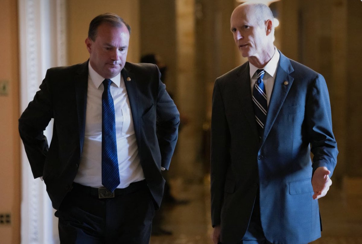 Chicago1Ray's tweet photo. Mike Lee &amp; Rick Scott want Thune to cancel the Aug recess in order to debate the Save America Act 

If we spent half the energy debating it, instead of explaining why we're not, we might be able to pass the damn thing

Hit that like button if you appreciate Mike Lee &amp; Rick Scott https://t.co/0NvSrf6FQv