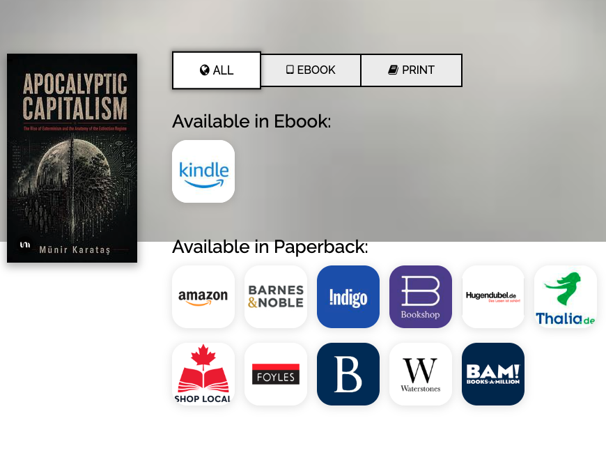 NurcanGuzel's tweet photo. Apocalyptic Capitalism now available on AMAZON KDP and available also paperback. By @mnrkrts 
https://t.co/9XmZAIjowW https://t.co/yF9sQ3EFmG