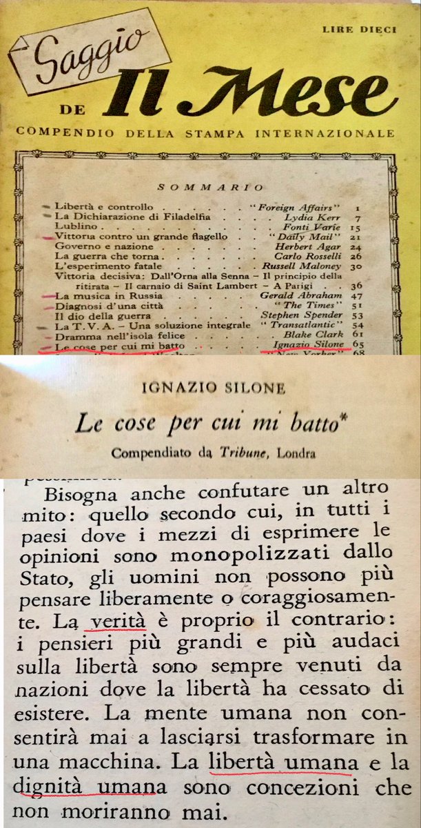 GiulioNapo11920's tweet photo. @gianfranceschi Nel 1943 Ignazio Silone scrisse che la Libertà e la Dignità umana non sarebbero mai https://t.co/e3NeIIR2Nf il mio saggio,scrutando in archivi nascosti,mostra che la Verità non è mai stata comoda. https://t.co/HbqMZ54RsL
