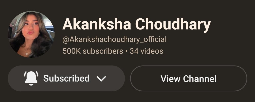 lunarvibeezz's tweet photo. Finally, Akanksha has reached 500k subscribers on YouTube—many congratulations! 🧚🏻‍♀️✨ https://t.co/c0aYTRuEsq