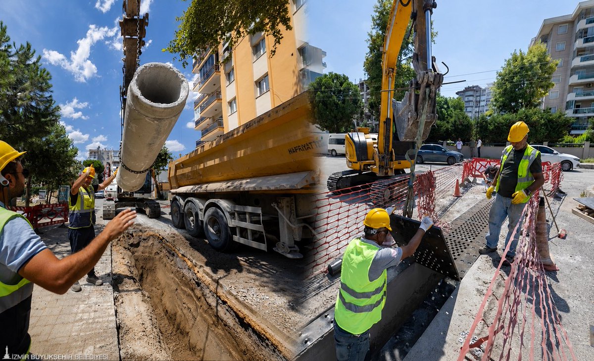 bornovaninnabzi's tweet photo. İzmir’de altyapıya 750 milyon liralık yatırım: 50 kilometrelik yeni hat geliyor

İzmir Büyükşehir Belediyesi, Karşıyaka, Çiğli, Bayraklı, Bornova ve Kemalpaşa’da altyapıyı güçlendirmek amacıyla başlattığı kapsamlı yatırım çalışmalarını sürdürüyor. Toplam 750 milyon liralık proje kapsamında kentin farklı noktalarında yeni yağmur suyu ve atık su hatları inşa ediliyor.