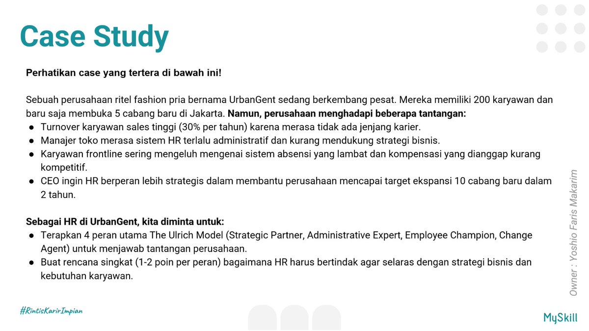 Raziowizard's tweet photo. Ikut short class Human Resource di @myskill_id  buat ngisi waktu luang, nambah skill, dan pengetahuan untuk memahami HR Frameworks Fundamental #LearnAtMySkill https://t.co/eTeA29GJlA