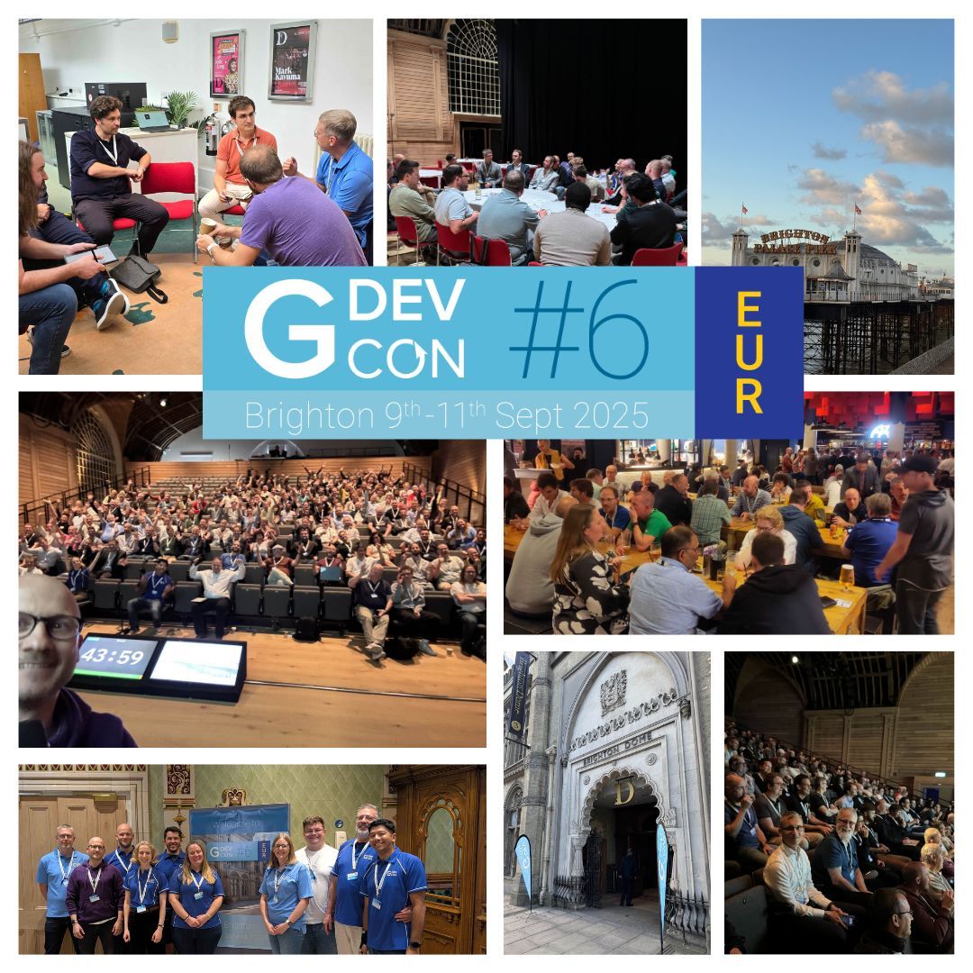 GDevConference's tweet photo. #ThrowbackThursday to GDevCon#6 in Brighton!  
Three days at the Brighton Dome packed with #LabVIEW, #TestStand, software engineering, real‑world apps, and a buzzing Tech Cave.
Such a brilliant community vibe.
Relive it here 👉 https://t.co/PmY1sieR0K
#GDevCon https://t.co/ipkILTd0WM