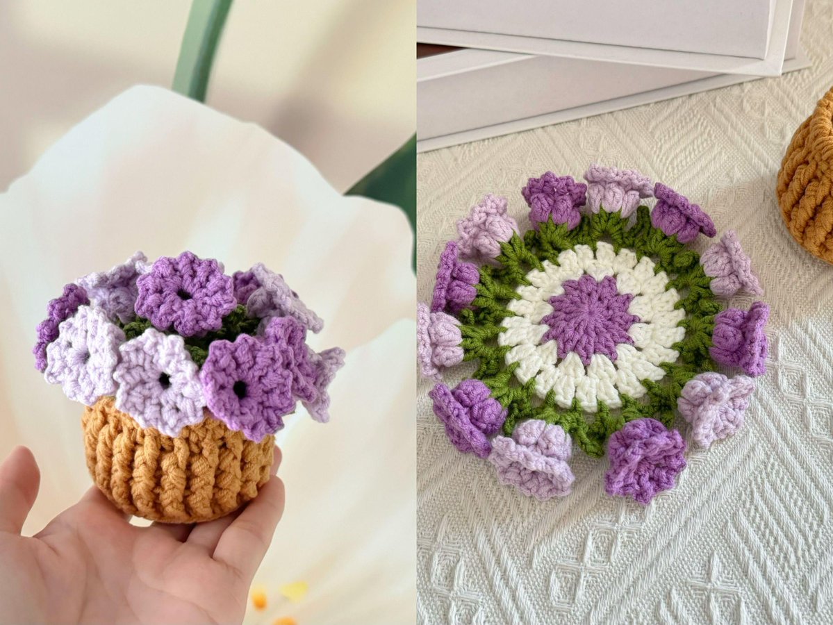 dolljjong's tweet photo. Just finished this cozy hand-knit mug rug using leftover yarn bits! Super satisfying tiny weekend project https://t.co/EVpvQR3dfA