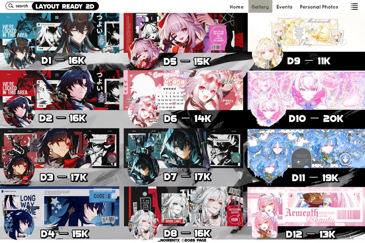 _noirenyx's tweet photo. A retweet or like will be appreciated!

Hallo @_noirenyx punya 48 layout ready 2D (genshin hsr arknights wuwa zzz) start 11K ㅡ 21K only! 

Tiap pembelian 2 layout get disc/bonus! Yuk bagi kamu yang mau jajan bisa via dm atau tele ya 🙌

💵 all e-wallet
#bealanja https://t.co/PNES6s6CwZ