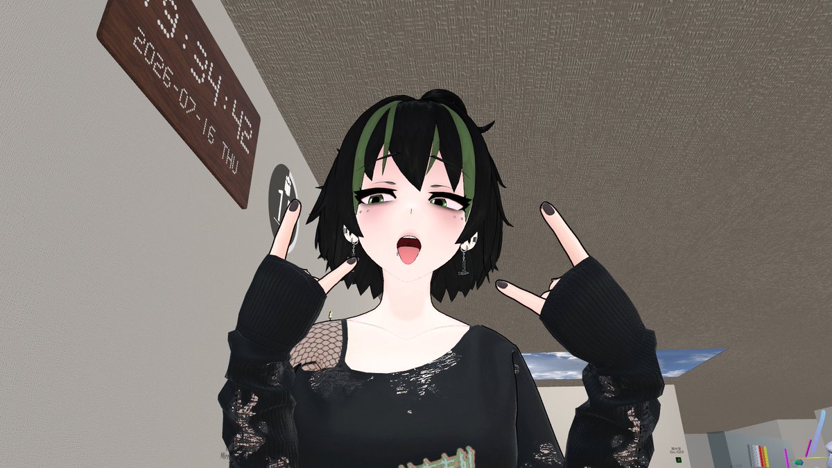 sinjitekure's tweet photo. ←書いた人（バカかっこいい声のお姉さん）
　　　　　　　書かれたドラえもん（バケモン）→

#VRchat https://t.co/NS8JU5k2ox