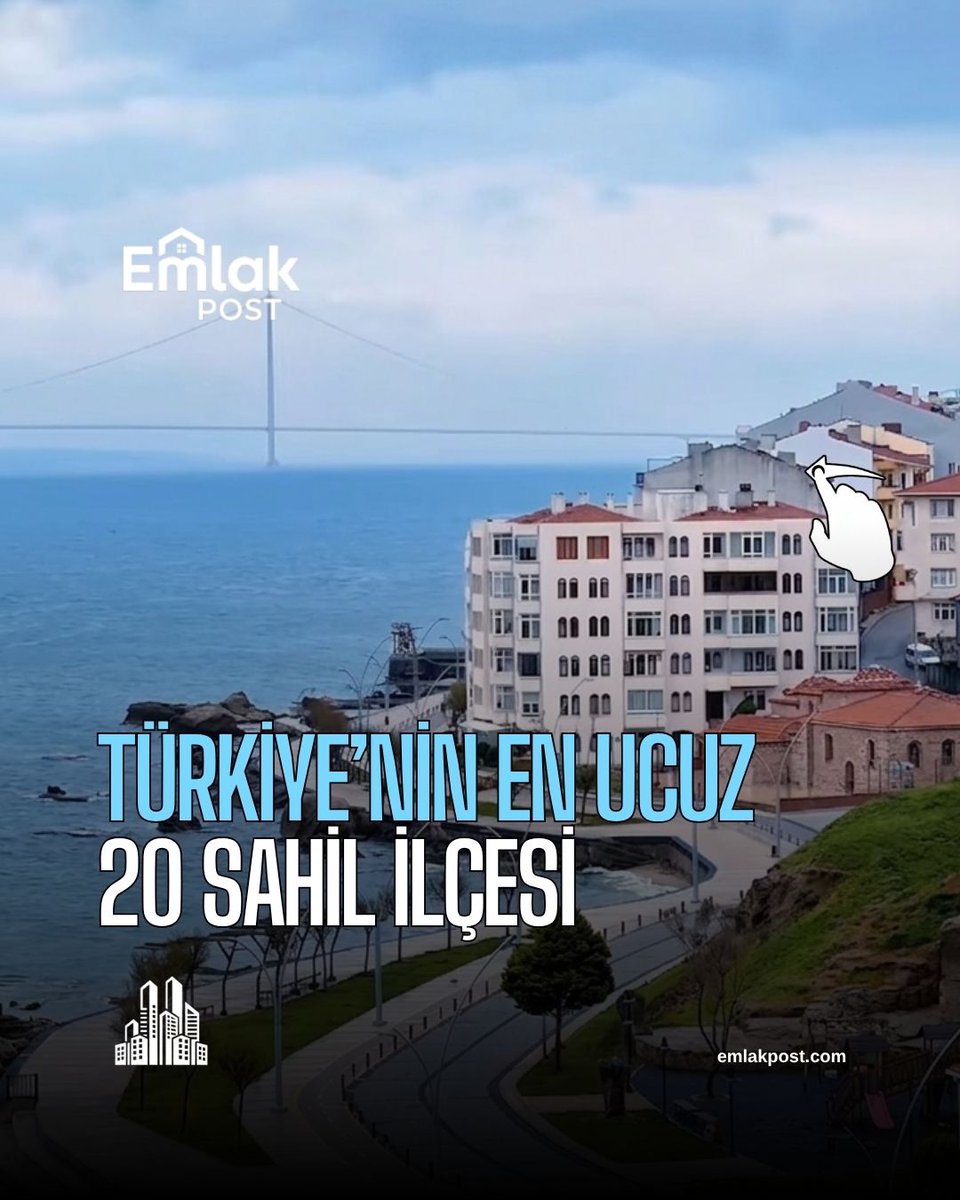 PostEmlak's tweet photo. ✅TÜRKİYE’NİN EN UCUZ 20 SAHİL İLÇESİ

🌊 Denize sıfır bir yaşam hayal ama fiyatlar gözünüzü mü korkutuyor? Tekrar düşünün! 💸 Türkiye’nin eşsiz sahillerinde, bütçenizi yormayacak en uygun fiyatlı kıyı ilçeleri belli oldu. 
#emlak #gayrimenkul #yazlık #sahilevleri #konut #ev #gyo https://t.co/JdJMuB4PLM