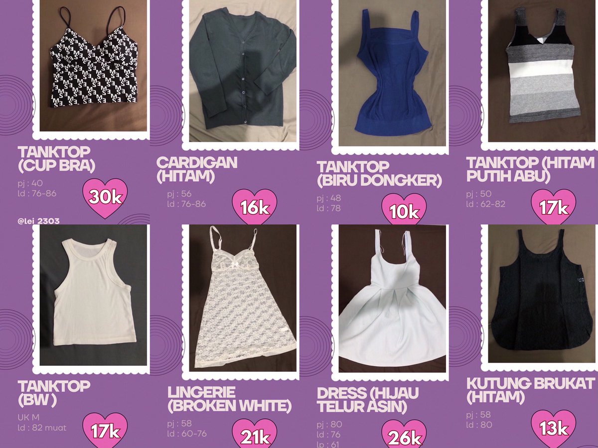 lei_2303's tweet photo. wts preloved atasan dan bawahan Murce‼️

10k-35k

📍 Kab.Bogor
co via🍊 (bisa cod)
https://t.co/GhLETElCf8
DM for detail^^
tanya tanyaa gapapa🫰🏻

wts baju atasan kemeja tanktop cardigan rajut dress sweater celana pendek rok jaket knit https://t.co/JRR2dixfz6