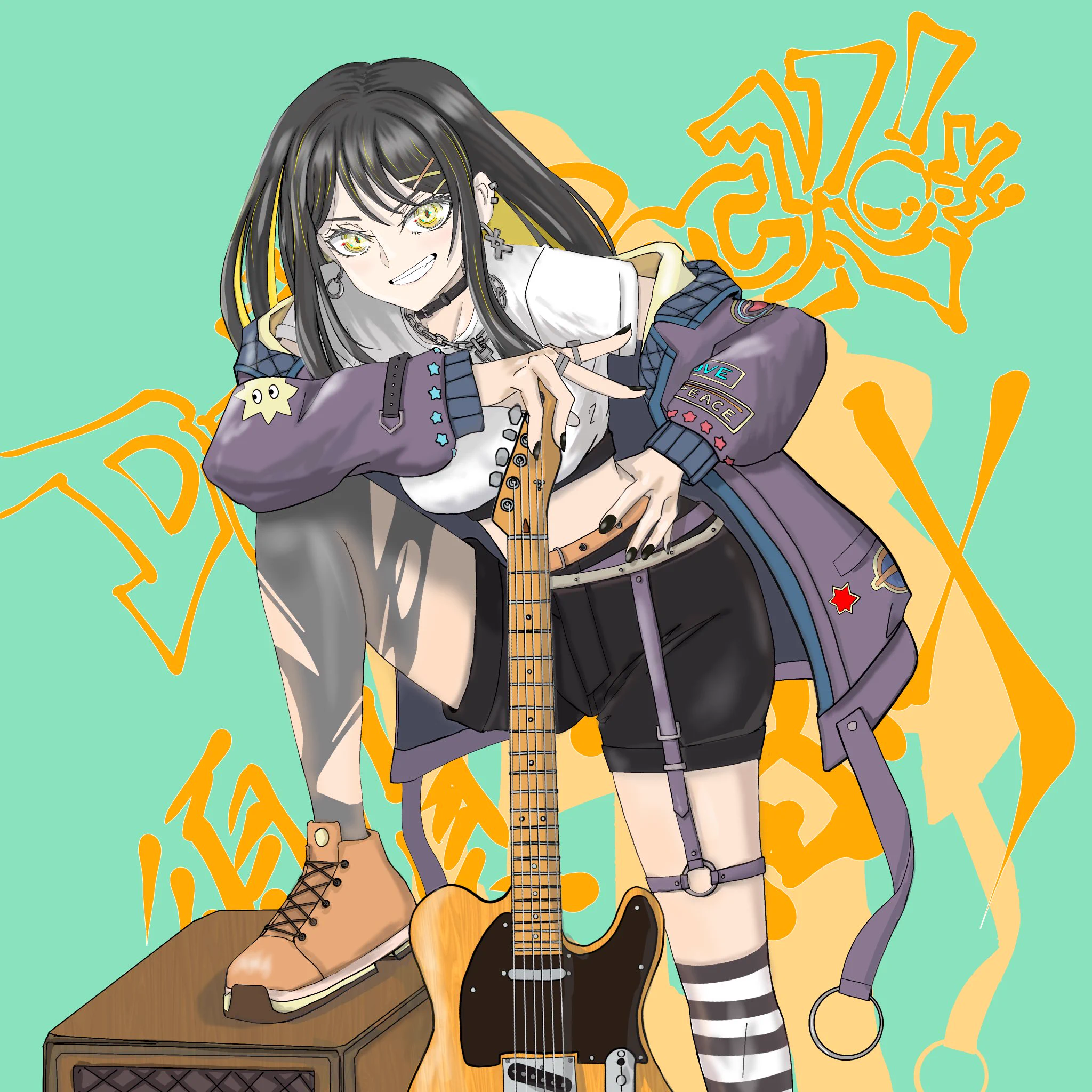 くら в X: „一家Dumb Rock! 須賀蕾叶さん #家団 #バンドリ #bandoriart