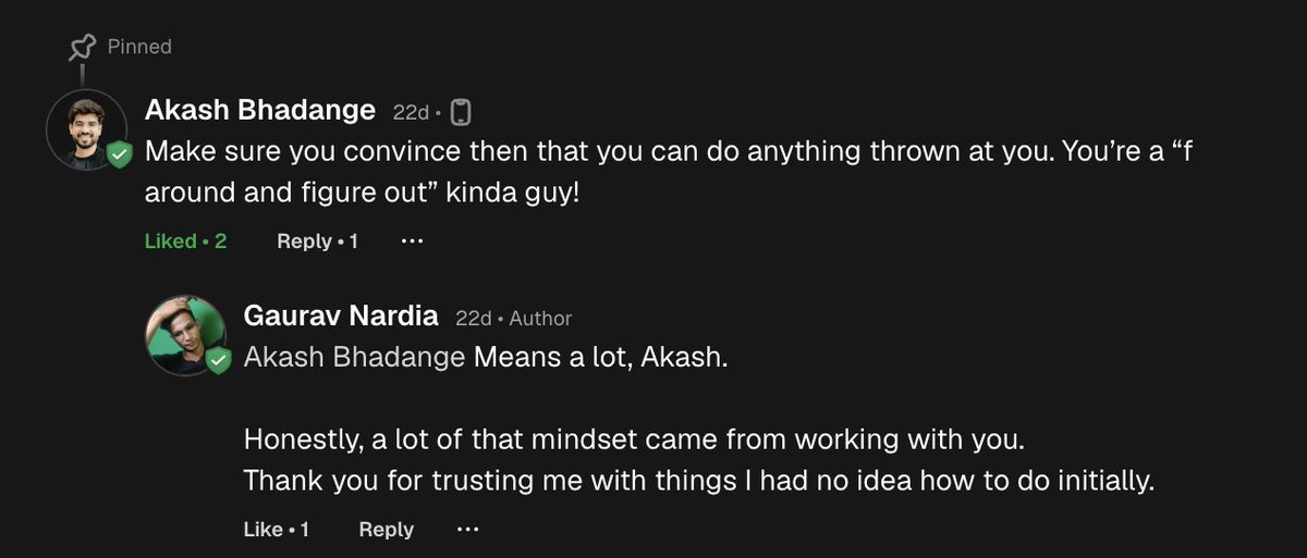 gaurav_nardia's tweet photo. I always believed I was good.

But when someone you respect says it out loud. 
it hits different.

Thank you @designerdada ♥️ https://t.co/BDz4Y7bUMG