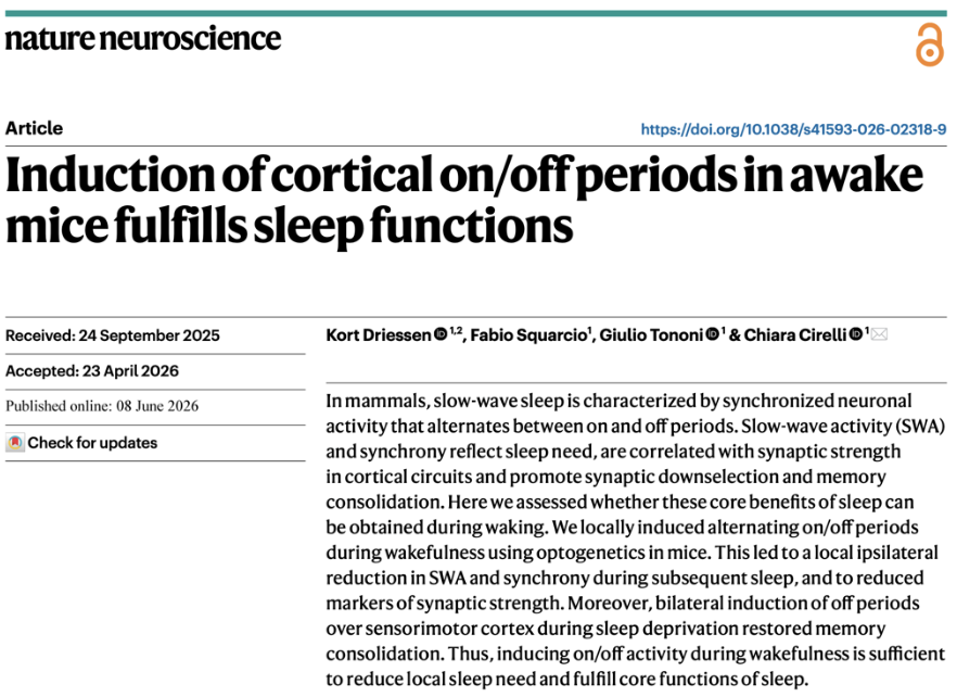 nicknorwitz's tweet photo. 1/4) What if you didn't need to sleep?

No, seriously. A new paper in Nature Neuroscience completely blew my mind.

Dare to imagine staying awake 24 hours a day—without sacrificing memory or cognitive performance.

As strange as it sounds, evolution already provides a proof-of-concept.

Certain dolphins, seals, and birds use unihemispheric sleep, where one half of the brain sleeps while the other stays awake.

So, researchers asked: Could we engineer something similar?

(Link to the deep dive at the end)
