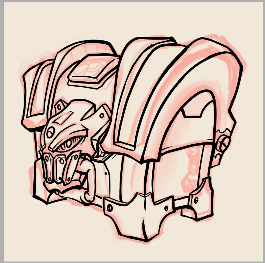 masterROBOMAN's tweet photo. Here's a full process Part 2/3 Lining and shading https://t.co/jVDEBUYcGM