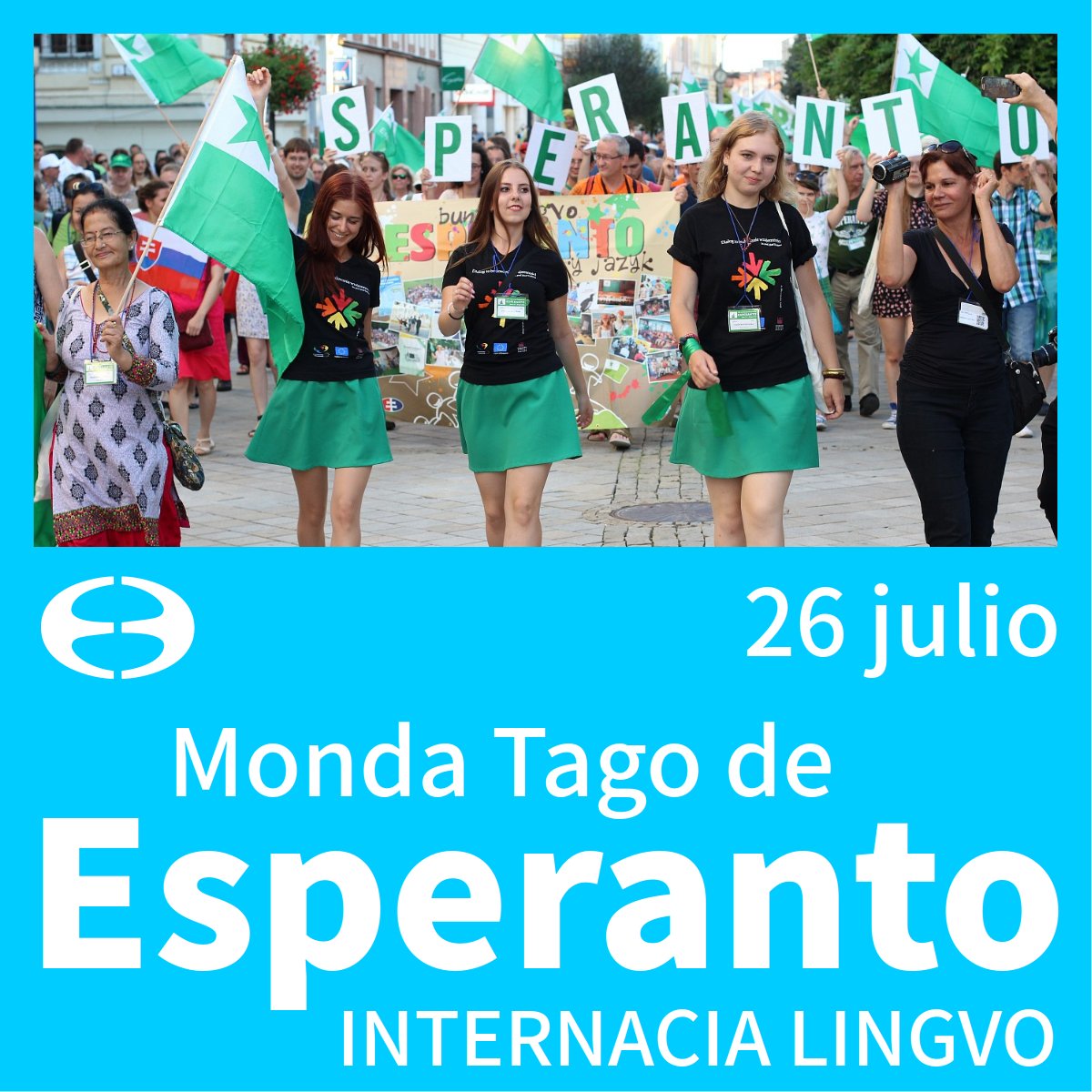 EsperantoMondo's tweet photo. Baldaŭ estos la Monda Tago de Esperanto, lingvo naskiĝinta la 26-an de julio 1887 por ebligi justan komunikadon inter homoj parolantaj malsamajn denaskajn lingvojn. 

26 Julio | July | Juillet
Monda Tago de la Internacia Lingvo Esperanto
World Day of the International Language Esperanto
Journée mondiale de la langue internationale espéranto