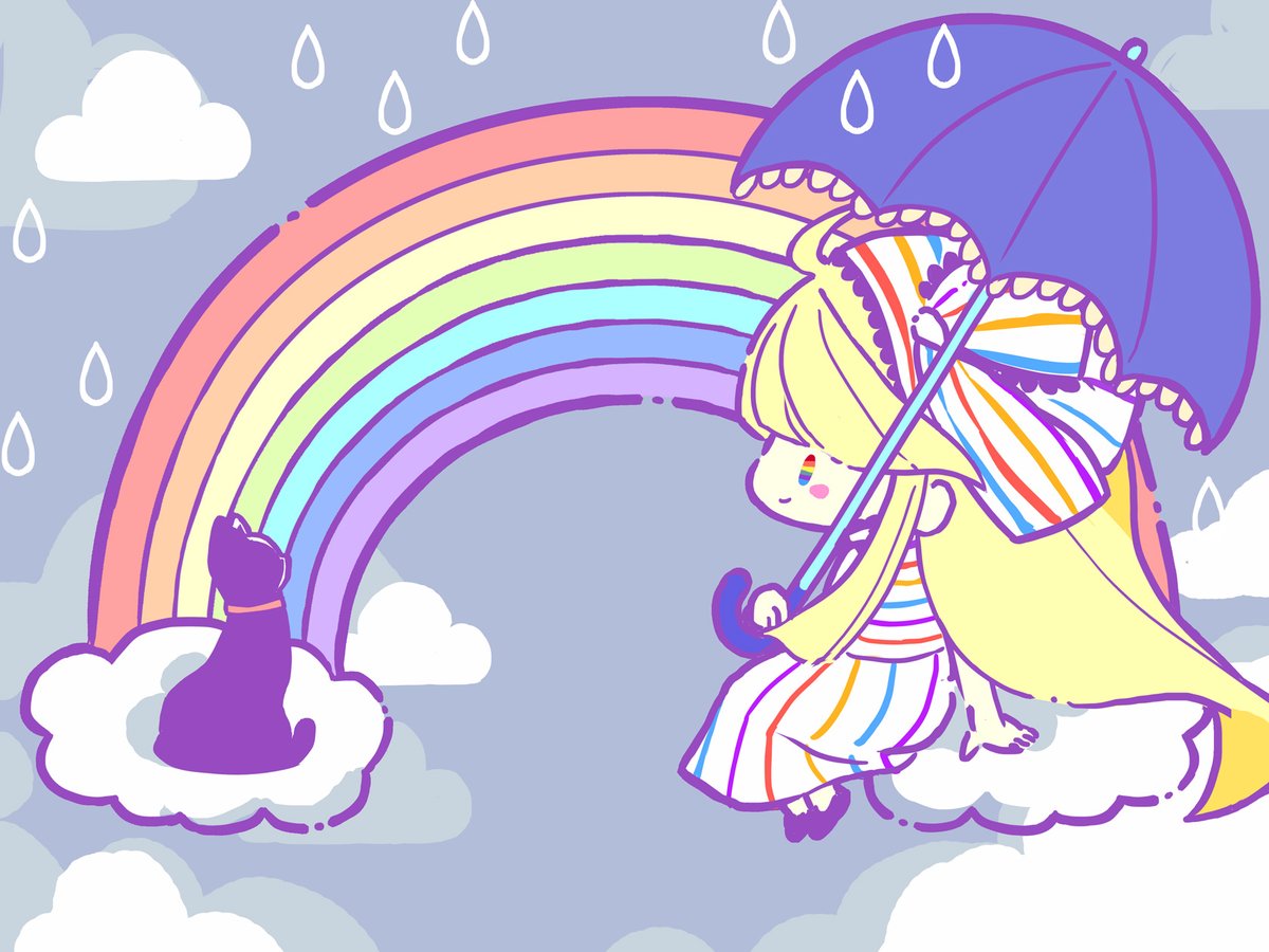 mitsu3_haya's tweet photo. 【雨のち晴れ】奈奈＆ミカエル
7.16🌈
#sdvx_art https://t.co/qIg9uK2e70