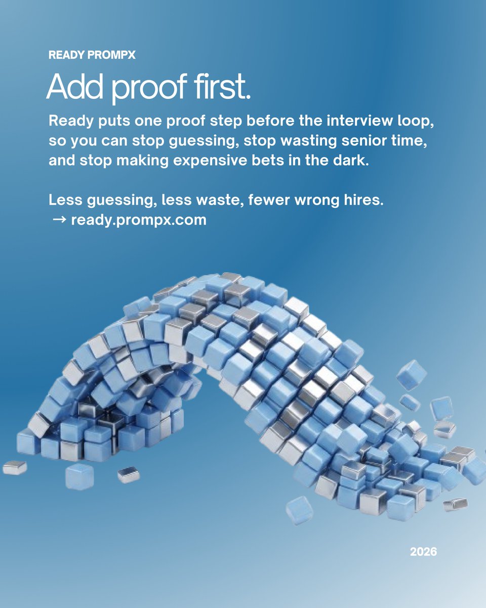 withPrompX's tweet photo. Most tools sell you on everything new you'll get to do. 

The real value of putting proof at the front of sales hiring is subtraction, all the expensive, low-signal habits you finally get to stop. 

Here's the list. → https://t.co/RtO8U2upD0

#SalesHiring #Hiring #AIHiring https://t.co/NRrTPiL23k