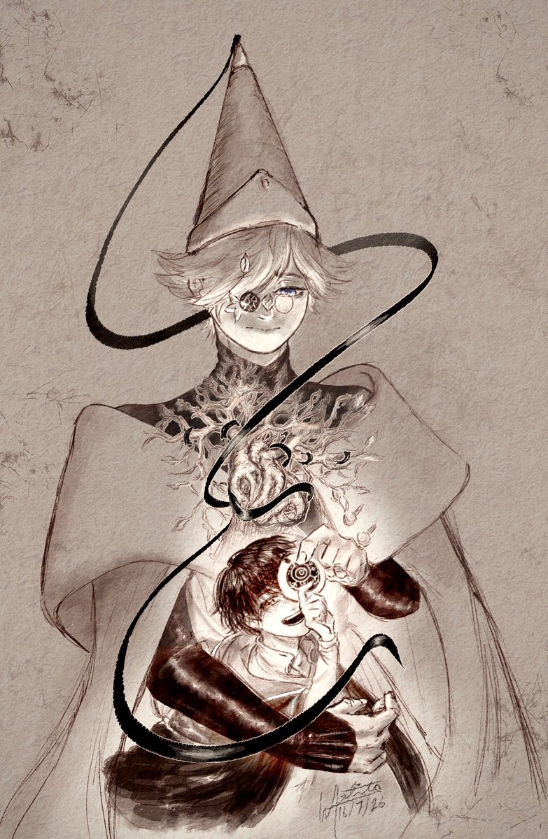waffartist511's tweet photo. Merging day 2 and 3 together with this one 
“Tassles”
#orufreyweek2026 #orufrey #witchhatatelier https://t.co/V8YF5TEhTi