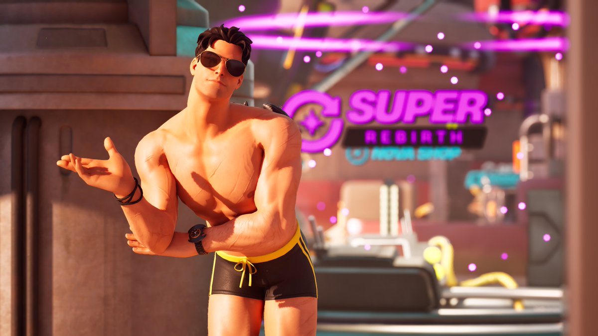 sharhem's tweet photo. Love this new beach Batman skin omfg #Fortnite https://t.co/wbSpw4UBx9