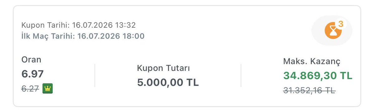 4macyeter's tweet photo. 16 TEMMUZ 3 Maç Yüksek oran kuponu

Tutarsa BEĞENİ RT yapan 3 kişiye 1000

Dün geldi, bugün neden olmasın 👀

Katılım bedeli yok herkesi bekliyorum 👇

https://t.co/efkaabl3Dd https://t.co/XwWPRL0Wm6