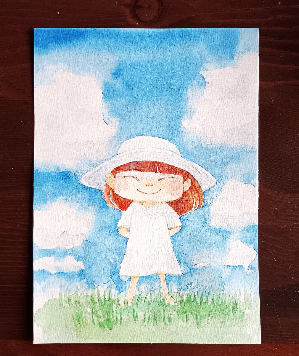 muchi615's tweet photo. どさまぎに流すのですが、家用なのだが気に入ってくれててうれしい絵。ただ、もう一枚似たのを描いたのがどこにいったか分からなくなったそうで。いいのよいいのよ。 https://t.co/EZzARXIjPy