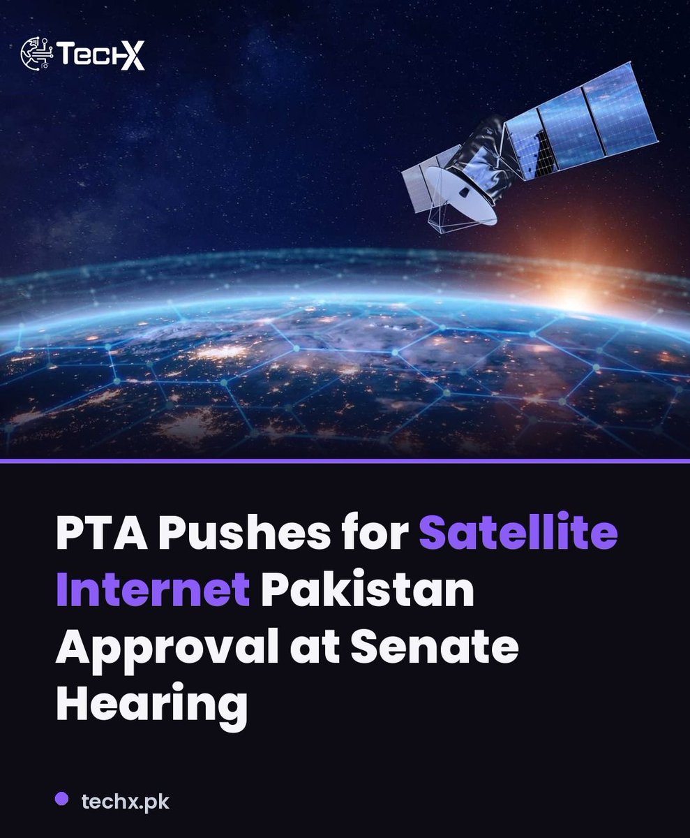 TechX_Pakistan's tweet photo. Starlink may finally be coming to Pakistan 🛰️

PTA just pushed the Senate to licence satellite internet providers including Starlink, OneWeb &amp; Amazon Kuiper to fix dead zones across the country.

The approval process has already begun.

#Starlink

https://t.co/LxrNwqZCqz https://t.co/HwOKLRmvkJ