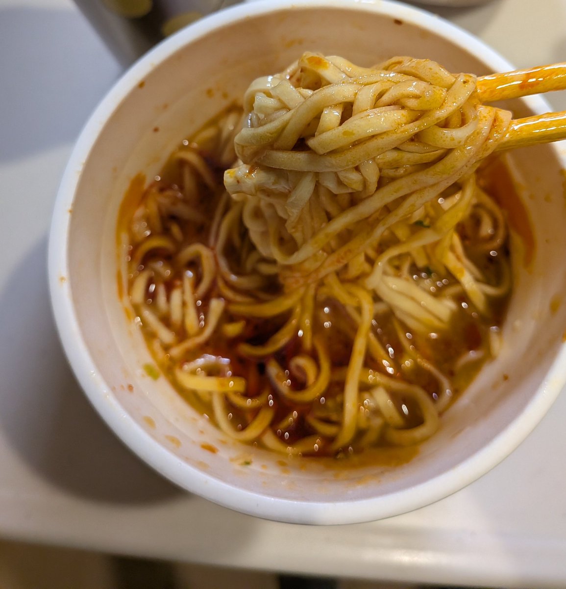 kichpan555's tweet photo. 蒙古タンメン中卒　北極食べたけど...。
辛辛魚といい勝負くらいかな🤔
今度は普通の中卒も今度食べてみよう。 https://t.co/uv7nh5sQhS