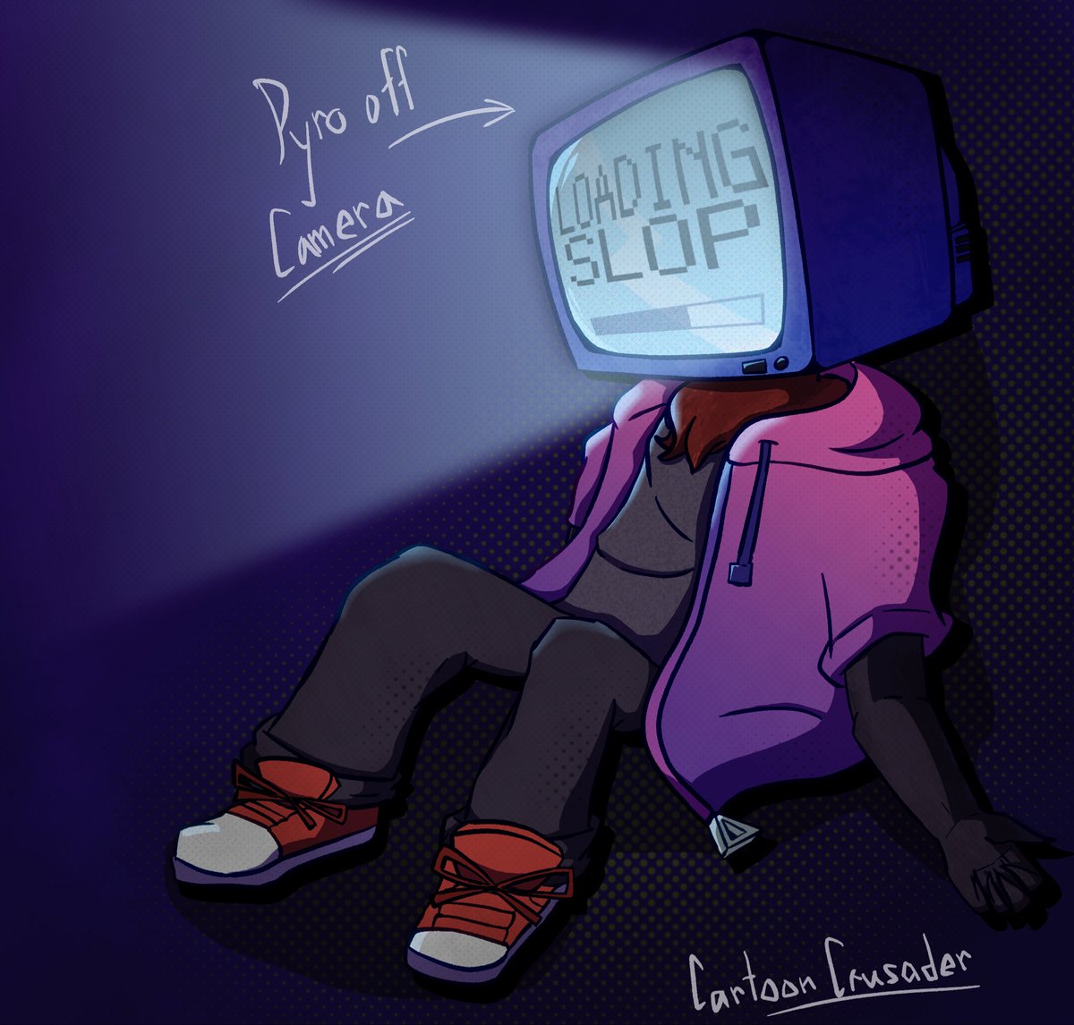 Toon_Crusader1's tweet photo. Pyros process for making slop content
#fanart #pyrocynical https://t.co/bs49s0WriZ