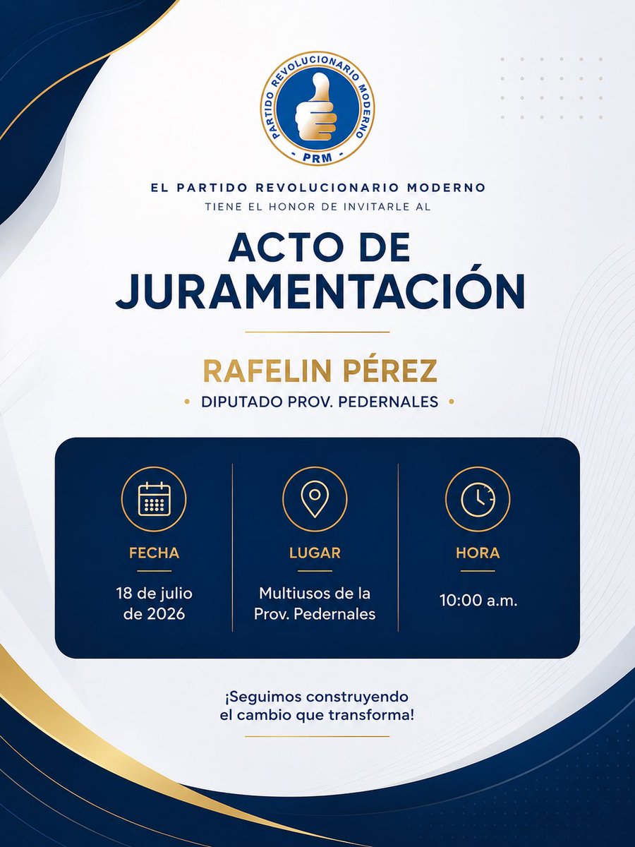 JosePaliza's tweet photo. Cada nueva juramentación nos renueva el compromiso de seguir transformando a la República Dominicana 🇩🇴. Este sábado estaremos en📍Pedernales para recibir al diputado Rafael Pérez en el @PRM_Oficial. Continuamos sumando liderazgo y voluntad. https://t.co/QEZud8INzw