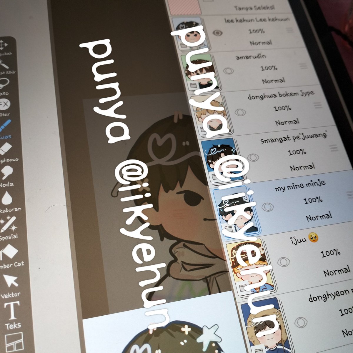 luckyehoon's tweet photo. 7/7 done yahhh, ditunggu pap udah cetaknya 💕💕
Nnti kalo ketemu weflip di norae JKT, aku kasiii

(Mmf wmnya ga ngotak, aku troma gambarku dicolong 🙏) https://t.co/Jm0lRQrdbi