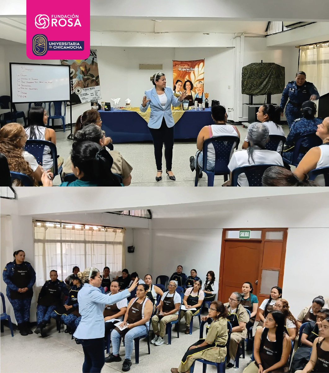 LaProfeLuisa's tweet photo. El Café tiene buen aroma, la violencia no.
Escuela de Mujeres Baristas de la Fundación Rosa. 
Con las mujeres privadas de la libertad en #Bucaramanga https://t.co/MfGAheW30Y