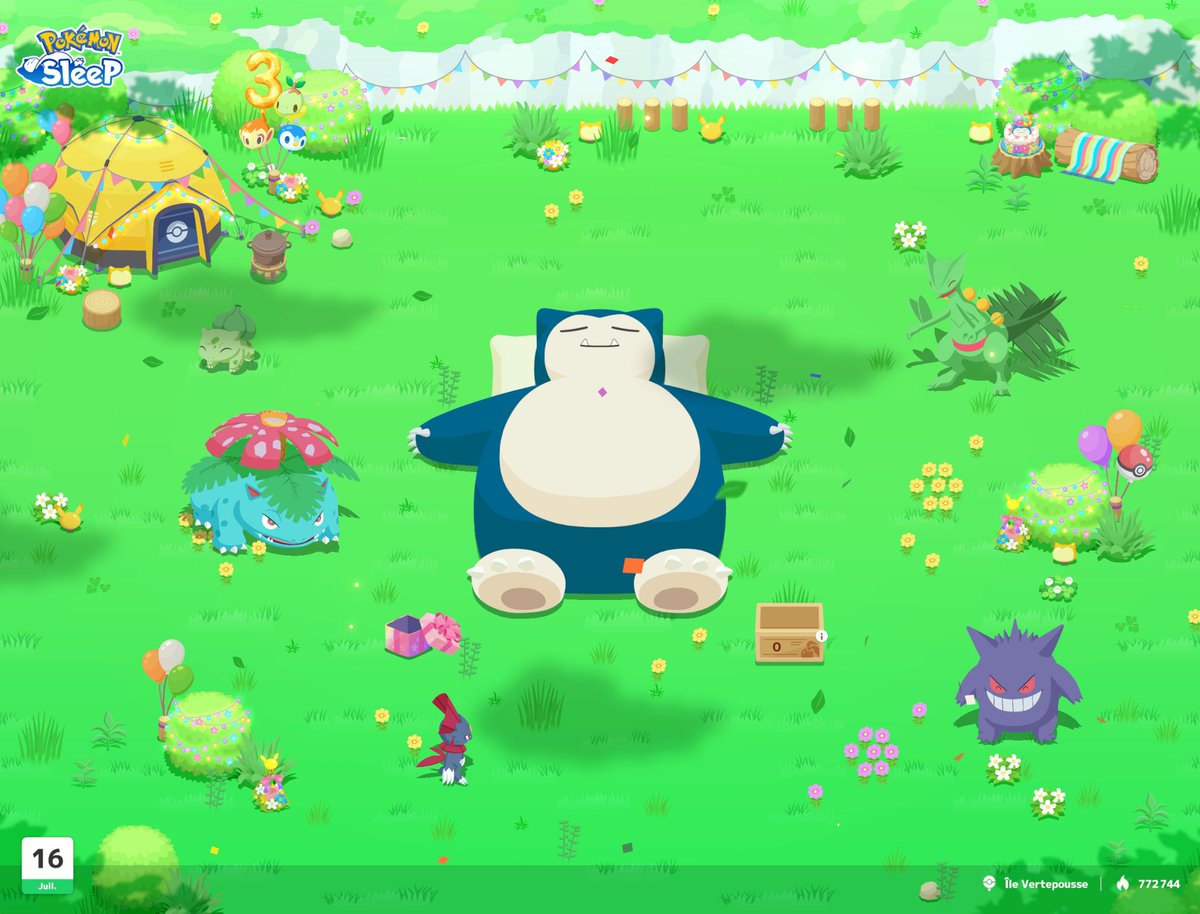kirboo97's tweet photo. #PokemonSleep3rd Say hi to my team. 🍀 https://t.co/L9FdDJkfTR