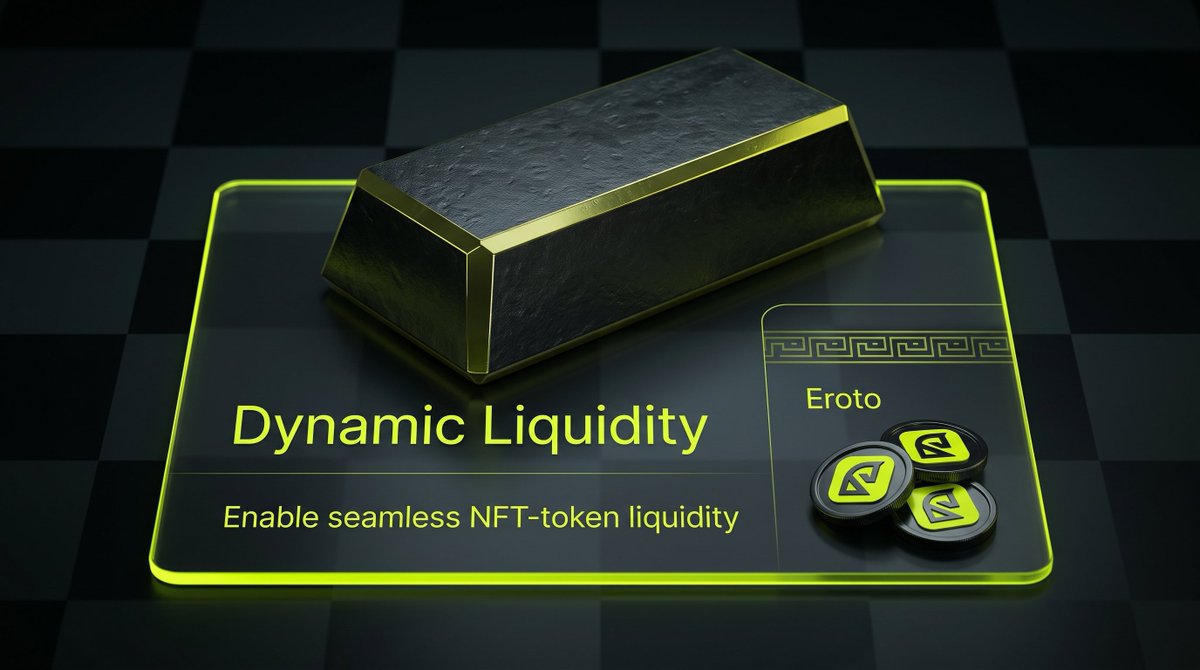 ErotoHood's tweet photo. Liquidity is the foundation of efficient markets. Eroto enables dynamic liquidity for hybrid assets, allowing value to move freely between fungible tokens and NFTs while supporting healthier, more accessible onchain markets. https://t.co/udej5nZnw8