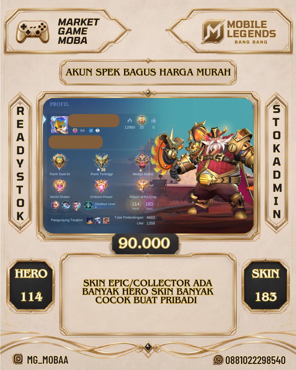 mgmobs2323's tweet photo. WTS AKUN ML SPEK BAGUS 
Log moonton (sepaket) 
fullspek &amp; testimoni cek ig mg_mobaa https://t.co/rXwX5Svts4