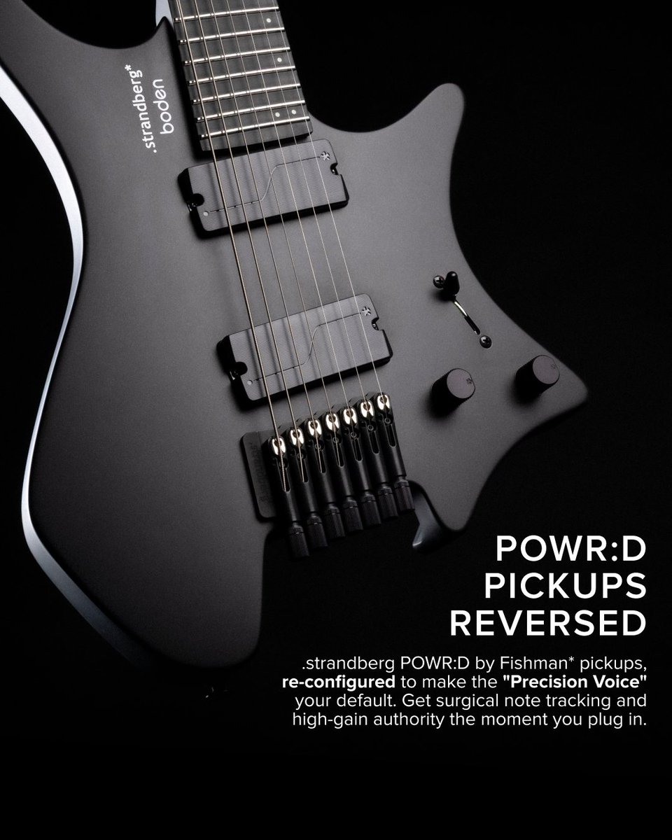 strandbergGuit's tweet photo. The Boden Standard N2 Metal POWR:D drop is still available in limited quantities. ⚫️🤘

Built for modern heavy music: solid Basswood construction, Titanium-reinforced EndurNeck™, jet-black Ebonol fretboard, and Fishman POWR:D pickups 

Don’t miss your chance — link in bio! https://t.co/4KCSewyaV7