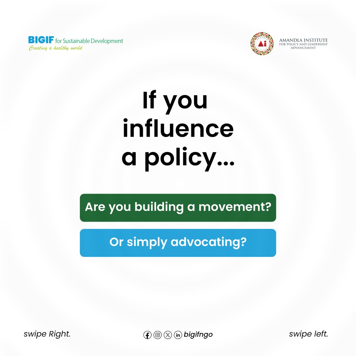 BigifNGO's tweet photo. Can one person create a movement?

Is every activist an advocate?

Does advocacy automatically become movement building?

And where does coalition building fit into all of this?

#IntergenerationalDialogue #FeministDialogue #womensmovement https://t.co/oSVQFZMbHg