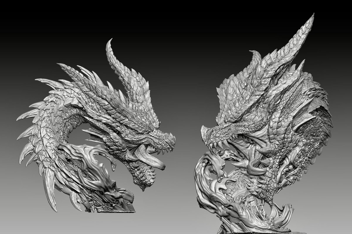 masamune_MHF's tweet photo. ワンフェスお品書き その2

ミラボレアス ヘッドモデル ¥20,000
ムフェト･ジーヴァ ヘッドモデル ¥20,000
ゴア・マガラ 脱皮ver ¥35,000 

の未組立ガレージキットを販売します！
全て3D出力品キットとなります。
M.M modeling 
卓番6-10-10
新作2体現在仕上げ中！
よろしくお願いします🙏
#WF2026S https://t.co/IbG0Ch0GCY