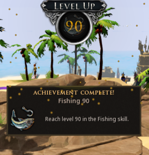 OptionTaken100's tweet photo. Level 90 in fishing while collecting sandy sand...
#RuneScape https://t.co/6GcUI7Vk1X