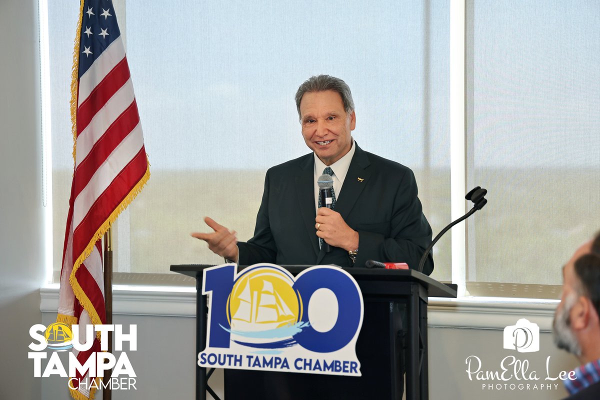 USF_Pres's tweet photo. It was a packed house at the South Tampa Chamber of Commerce luncheon yesterday! I met new friends, several alumni, former student-athletes, and caught up with some long-time USF champions. Members were excited to hear about our research and asked many questions about ways to partner with USF. Many exciting connections were made! #STCOC