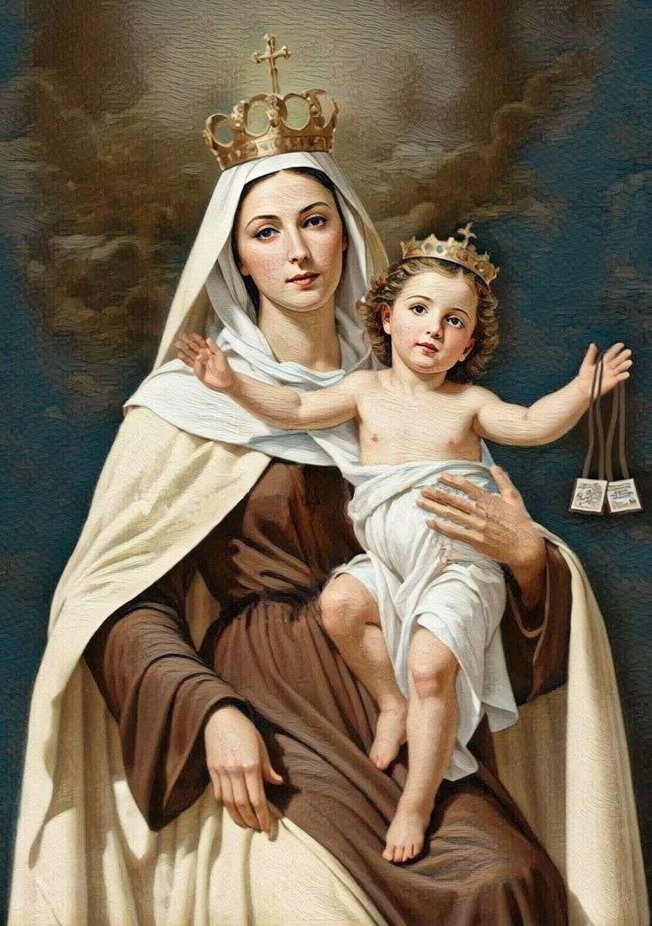 Primicias_Cor's tweet photo. La Oración de San Simón Stock.
"Flos Carmeli"⚜️

¡Oh Bellísima Flor del Carmelo, fructífera viña, resplandor del cielo, Madre singular del Hijo de Dios, Virgen siempre pura!
Madre Santísima, después de habernos traído el Hijo de Dios, permanecisteis intacta y sin mancha ninguna. ¡Oh bienaventurada siempre Virgen, asistidme en esta necesidad!
¡Oh Estrella del Mar, auxiliadme y protegedme! ¡Oh María, sin pecado concebida, rogad por nosotros que recurrimos a vos!
¡Madre y ornamento del Carmelo, rogad por nosotros! ¡Virgen, Flor del Carmelo, rogad por nosotros! ¡Patrona de los que visten el santo escapulario, rogad por nosotros!
¡San José, fiel amigo del Sagrado Corazón, rogad por nosotros! ¡San José, castísimo esposo de María Santísima, rogad por nosotros! ¡San José, nuestro gran protector, rogad por nosotros!
¡Dulce Corazón de María, sed nuestra salvación! 

Amén.