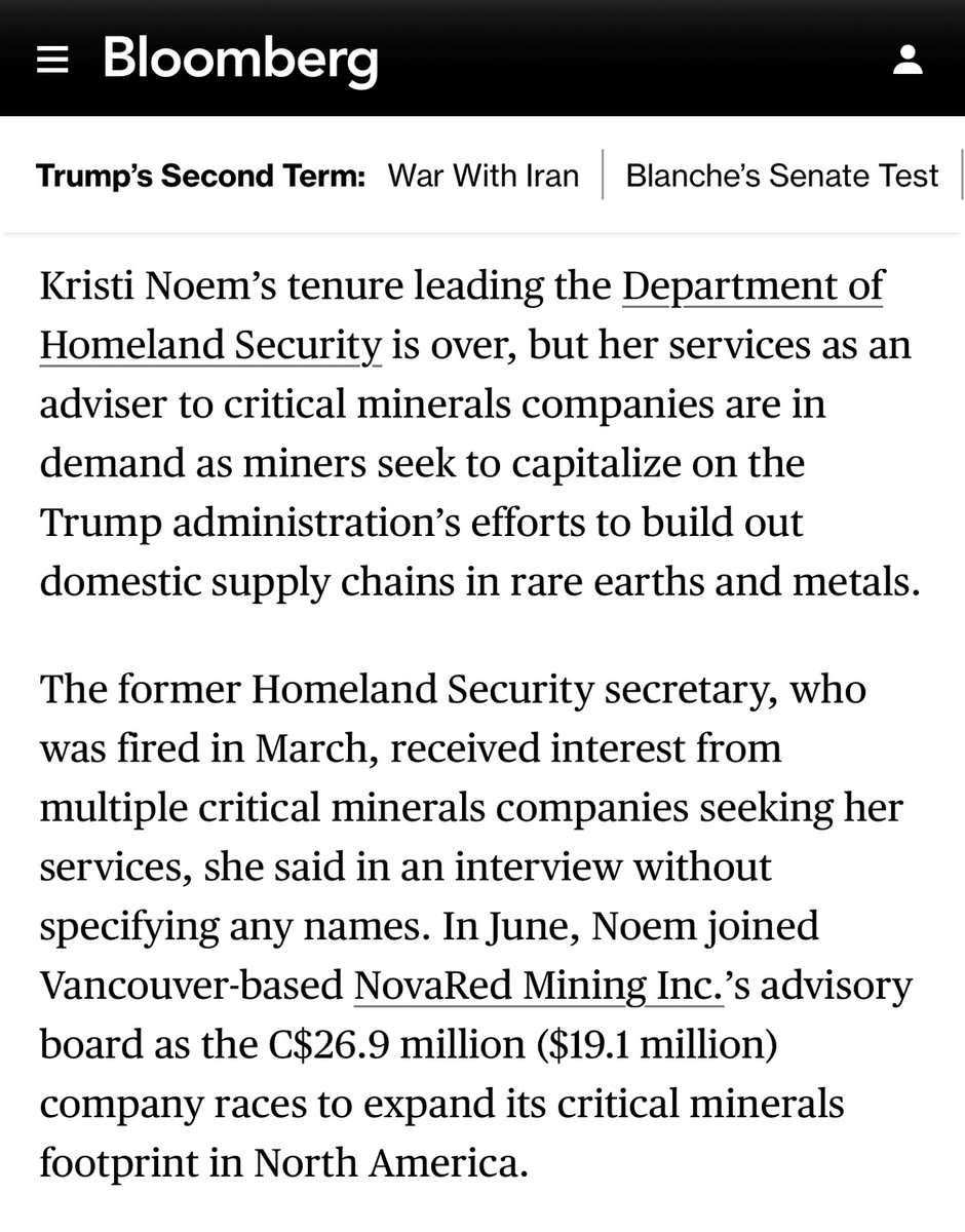 Kobe_1p's tweet photo. The Wilmac project is still the foundation of NRED.

That is easy to forget when a Bloomberg headline focuses on Kristi Noem and U.S. critical-minerals policy.

The company can build the best advisory board in the sector, but drilling remains the cleanest path to proving value.

The interesting part is that NovaRed now has several supporting angles around the project:

AI target generation.

U.S. policy access.

Potential expansion.

Future copper demand.

If the geology works, those additional pieces become much more valuable.

#NationalHotDogDay #TejRan #jonita
GOOGL NVDA FRMI SKHY BULLCAT