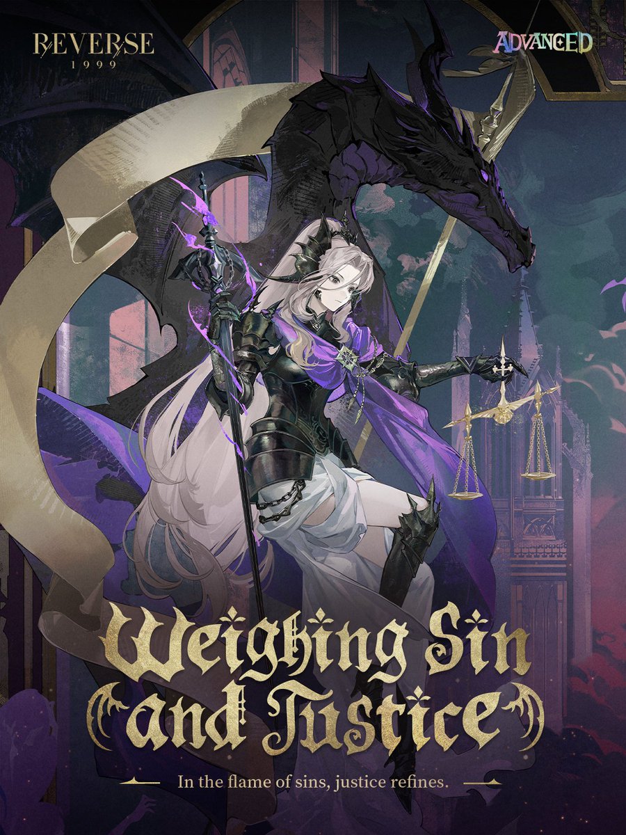 Reverse1999_GL's tweet photo. Sentinel Garment | Weighing Sin and Justice

In the flame of sins, justice refines.

Reverse: 1999 New Version will be available globally on Jul. 23rd (UTC-5). https://t.co/3EWMvJYqz9