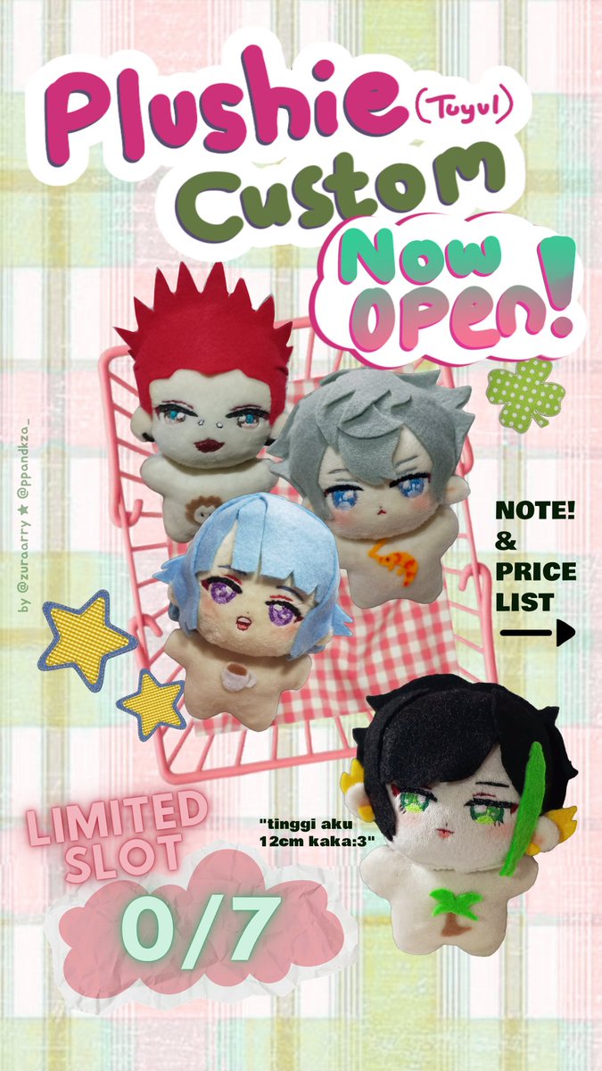 ppandkza_'s tweet photo. 🐼BIYU CUSTOM PLUSHIE OPEN🎀
[♡ + ↻ are very appreciated!]

haii disini biyu open custom plushie +-12cm hihii yang minat dan mw tanya tanya feel free to dm me yaaw~

‼️Limited slot (2/7)
🧶100% HANDMADE
🧸PO ditutup sampai slot terpenuhi~

#commission #zonauang #customplushie https://t.co/BWSrYByV1S