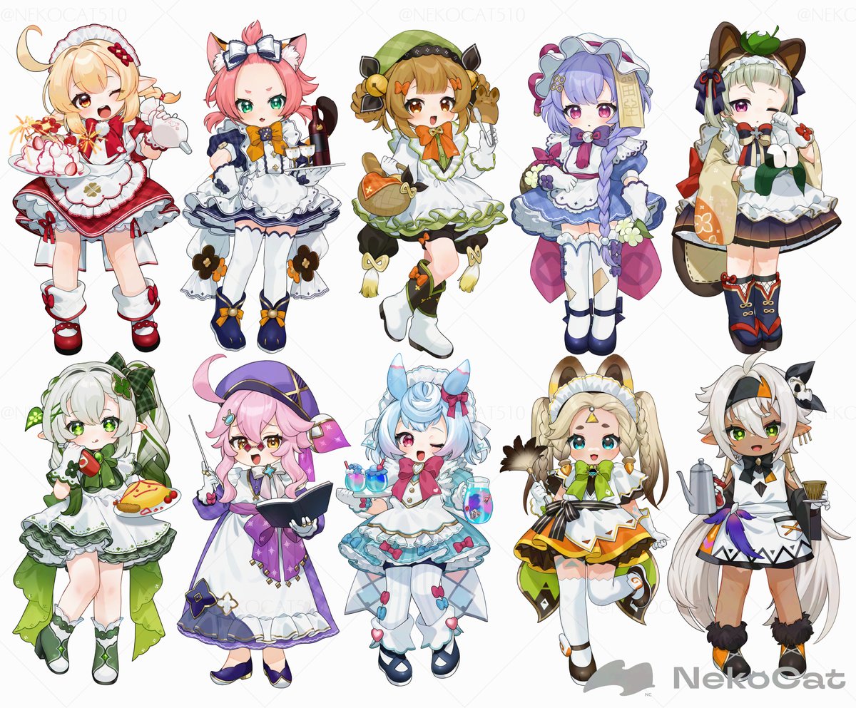 NEKOCAT510's tweet photo. 原神ロリメイドちゃん https://t.co/pWAxejv1vo
