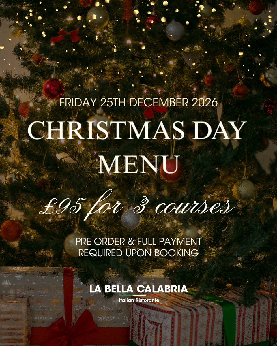 LaBellaCalUK's tweet photo. Is it July? Yes.
Are we still excited for Christmas Day? Also yes 🎄❄️

✨ £95 per person
✨ Pre-order and full payment required upon booking

📲 Speak to our team on 01582 863322 or visit the link on our profile.
*Please check with our staff for allergy &amp; gluten-free options https://t.co/w30wTXubQB