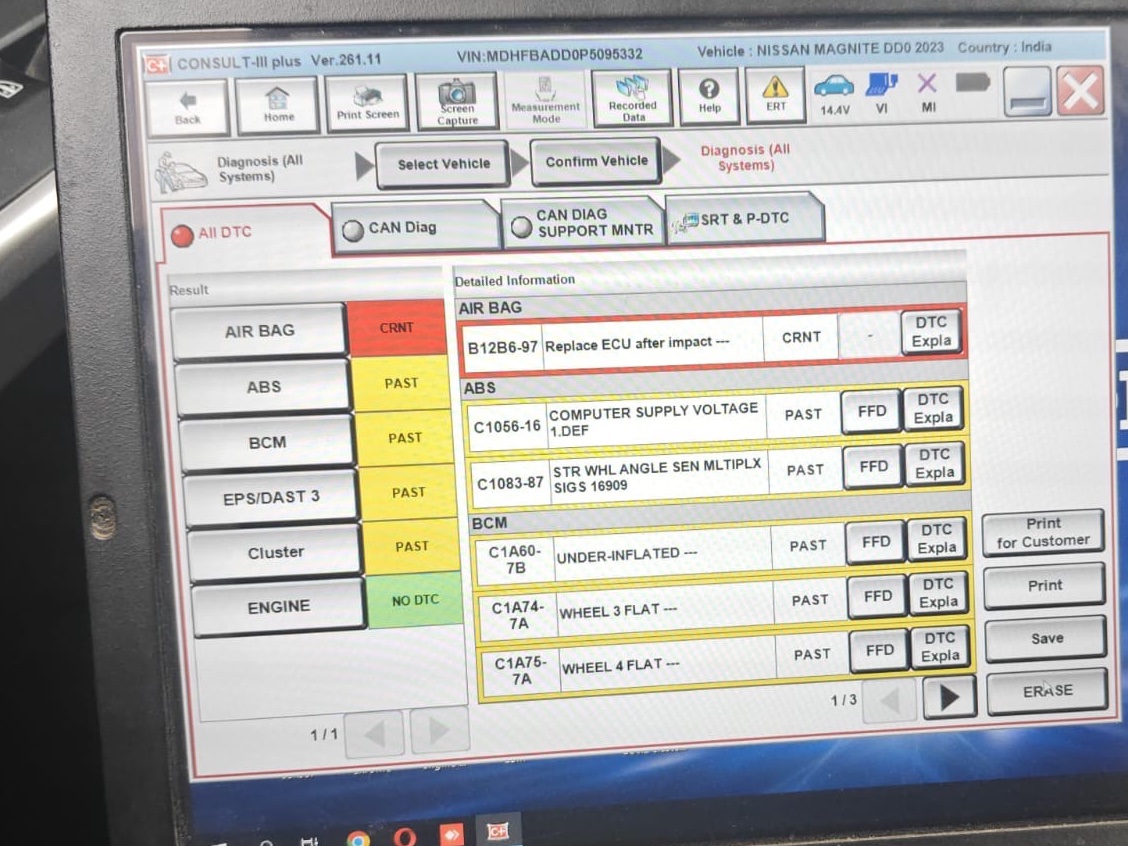 voicebharat9's tweet photo. @heydigit @godigit, My claim for airbag issue and glass issue are genuine when the system (computer) of the workshop is clearly showing that the airbag damaged due to impact &amp; glass was damaged from side of impact there is no other mark on glass to show it was cracked due to other reason https://t.co/6Fpat1xBxv
