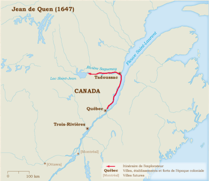 Jean_Vauquelin's tweet photo. 16 juillet 1647
Jean de Quen, jésuite, découvre le lac Saint-Jean(lac Piékouagami).Traversant une partie du lac, il se rendit visiter les Autochtones de la nation du Porc-Épic à l’embouchure de la rivière Métabetchouan, lieu de rendez-vous des nations de l’intérieur du Saguenay https://t.co/uF02B8jyBn
